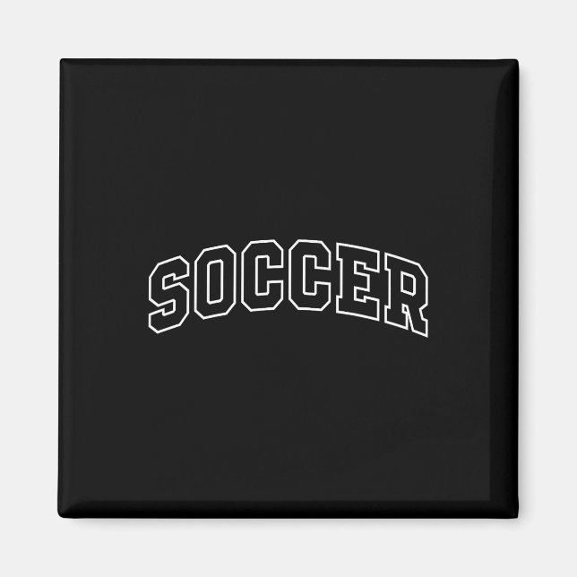 Soccer Funny Athletic Lettering Team Player Coach  Magnet (Front)