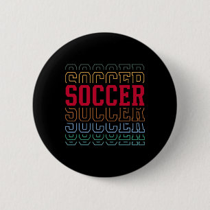 Soccer Funny Layered Text Team Player Coach Youth 6 Cm Round Badge