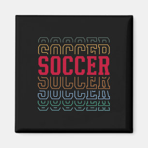 Soccer Funny Layered Text Team Player Coach Youth Magnet