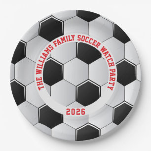 Soccer Futbal Bola 2026 Football Party Paper Plate