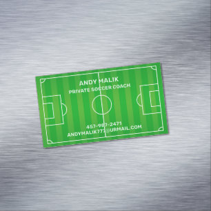 Soccer Futball Magnetic Business Card