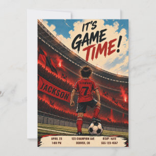 Soccer Game Birthday Invitation