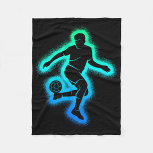 Soccer Game Kids Men Boys Soccer Player Fleece Blanket