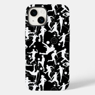 Soccer Game Pattern.b Black BG Case-Mate iPhone 14 Case