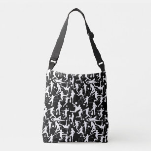 Soccer Game Pattern.b Black BG Crossbody Bag