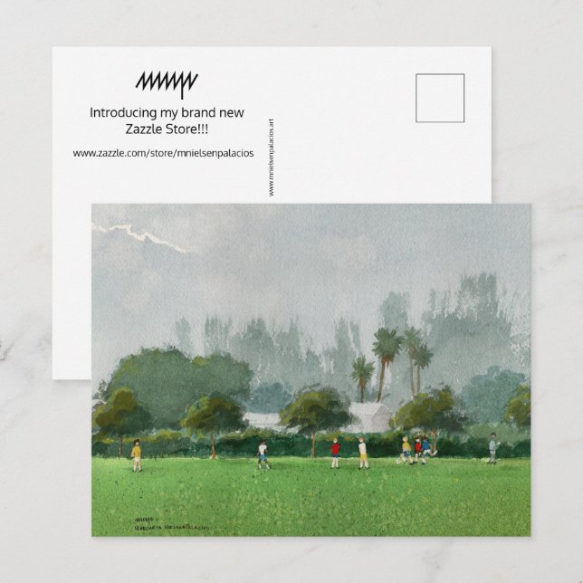 Soccer game Postcard  (Front/Back)