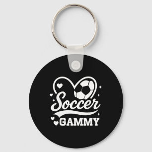 Soccer Gammy Heart Love Soccer Player Key Ring