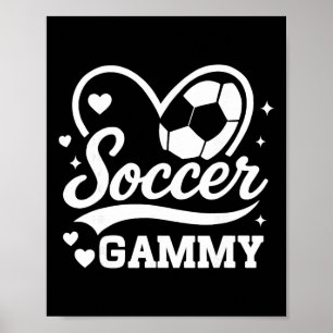 Soccer Gammy Heart Love Soccer Player  Poster