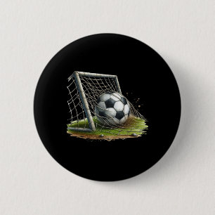 Soccer Gate Goal Graphic 6 Cm Round Badge