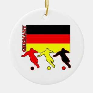 Soccer Germany Ceramic Tree Decoration