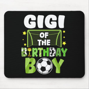 Soccer Gigi Birthday Boy Party Soccer Family Match Mouse Mat
