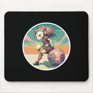 Soccer Girl Anime Manga Unicorn Retro Soccer Girls Mouse Mat