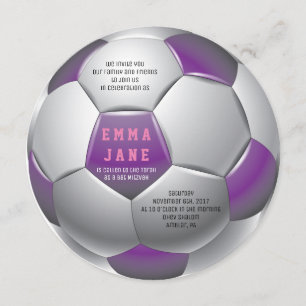SOCCER GIRL Bar Mitzvah Invitation