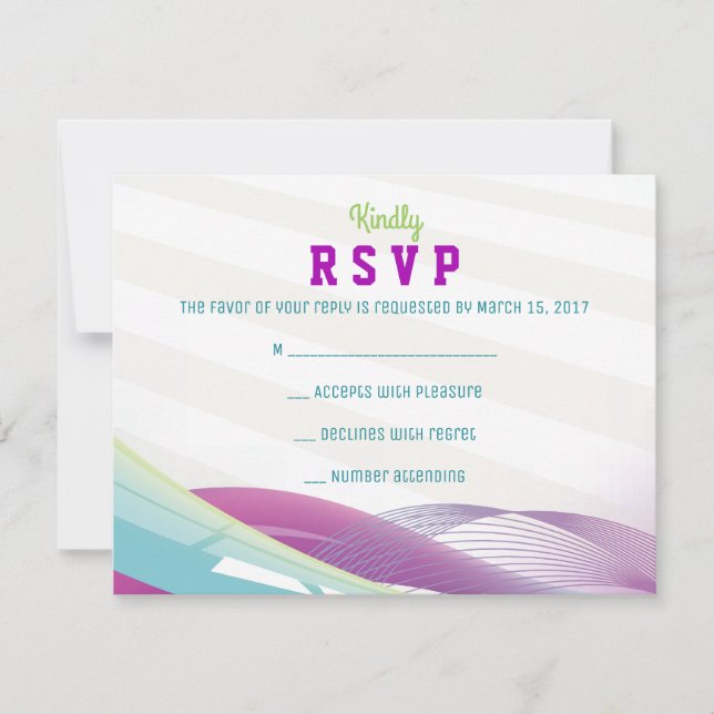 SOCCER GIRL Bar Mitzvah Invitation Reply Card (Front)