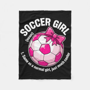 Soccer Girl Definition Fleece Blanket