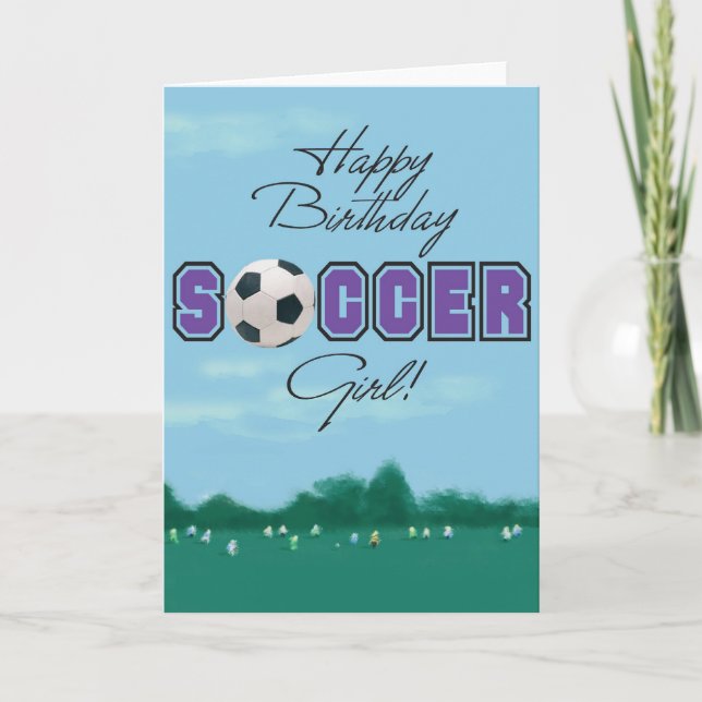 Soccer Girl greeting card (Front)