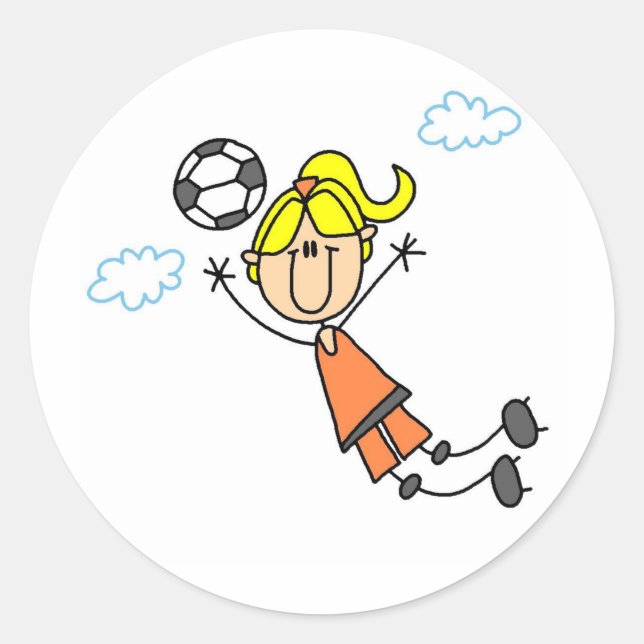 Soccer Girl Lays Out Sticker (Front)