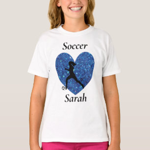  Soccer Girl, Personalised Name soccer Girl T-Shirt