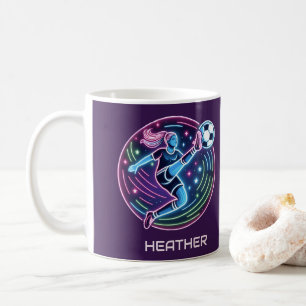 Soccer girl player coffee mug