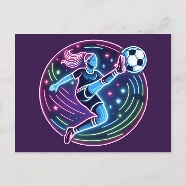 Soccer girl player postcard (Front)
