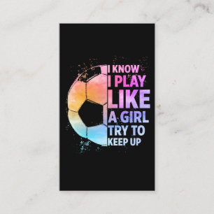 Soccer Girl Statement Football Player Business Card