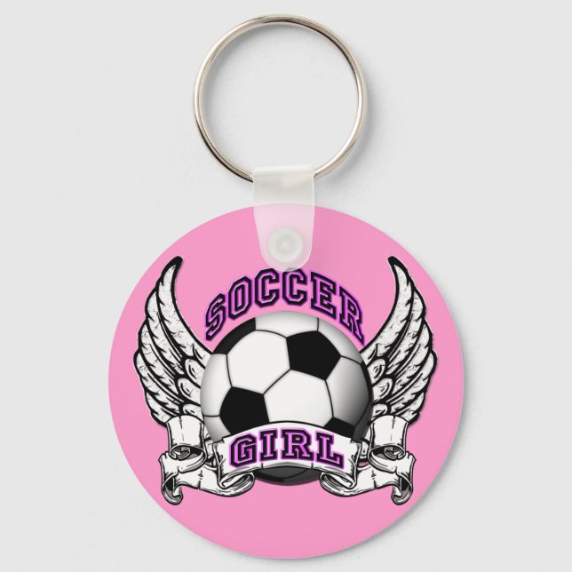 Soccer Girl Tattoo Keychain (Front)