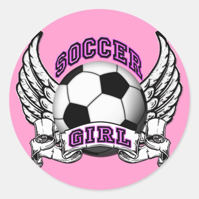 Soccer Girl Tattoo Stickers (Front)