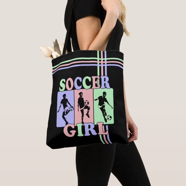 Soccer Girl Tote Bag (Close Up)
