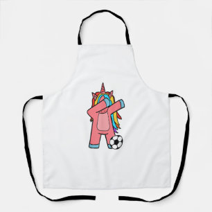 Soccer Girl Women Soccer Unicorn Soccer Ball T-Shi Apron