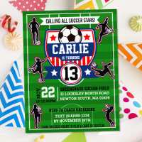 Soccer Girls Football Field Birthday Party