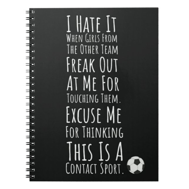 Soccer Girls Gifts For Her Player Sports Futbol Notebook (Front)