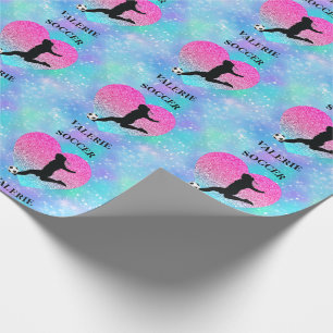 Soccer Girls Heart Winter Spirit  Wrapping Paper
