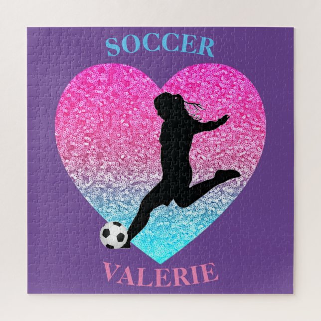 Soccer Girls Personalized Jigsaw Puzzle (Vertical)