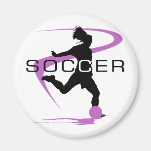 Soccer - Girls - Pink Magnet