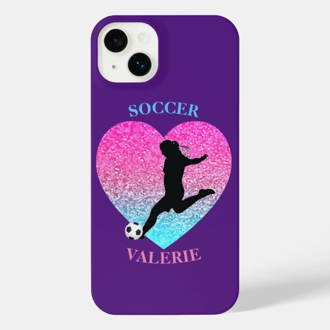 Soccer Girls Purple OtterBox iPhone Case (Back)