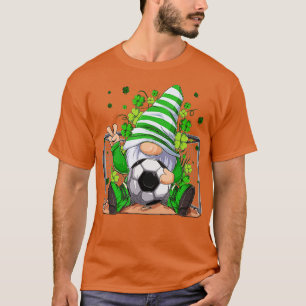 Soccer Gnome Lucky Shamrock Irish St Patricks Day T-Shirt