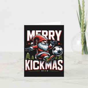 Soccer Gnome Merry Kickmas Card