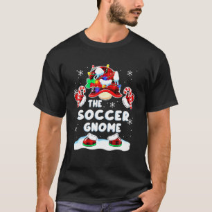 Soccer Gnome Red Plaid Gnomies Matching Family Chr T-Shirt