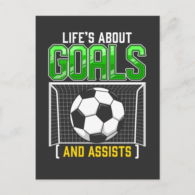 Soccer Goal and Assist Football Son Player Boy Postcard (Front)