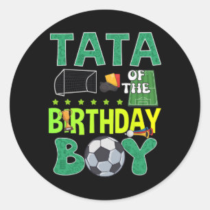 Soccer Goal Birthday Boy Party Trophy Ll For S Bre Classic Round Sticker