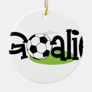 Soccer Goalie Ceramic Tree Decoration