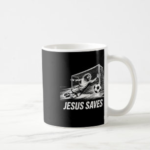 Soccer Goalie Goalkeeper Jesus Saves Christian Soc Coffee Mug