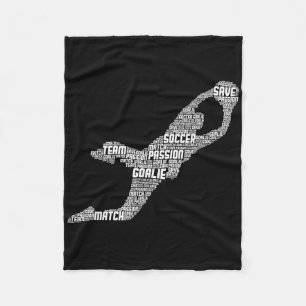 Soccer Goalie Goalkeeper Men Kids Boys Youth Fleece Blanket