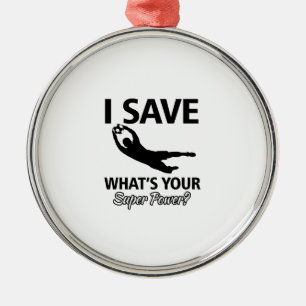 Soccer Goalie Metal Tree Decoration