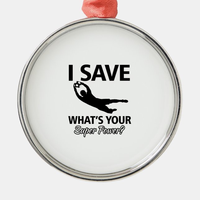 Soccer Goalie Metal Tree Decoration (Front)