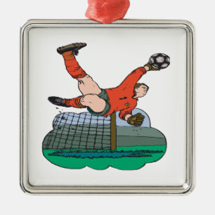 Soccer Goalie Metal Tree Decoration