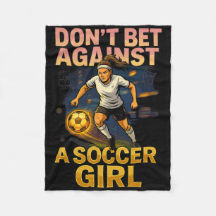 Soccer Goalie Santa Claus Christmas Sports Kids Bo Fleece Blanket