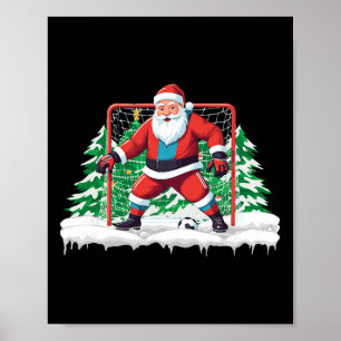 Soccer Goalie Santa Soccer Player Boys Christmas S Poster