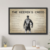 Soccer Goalkeeper Creed Monogram Parchment