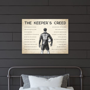 Soccer Goalkeeper Creed Monogram Vintage Canvas Print